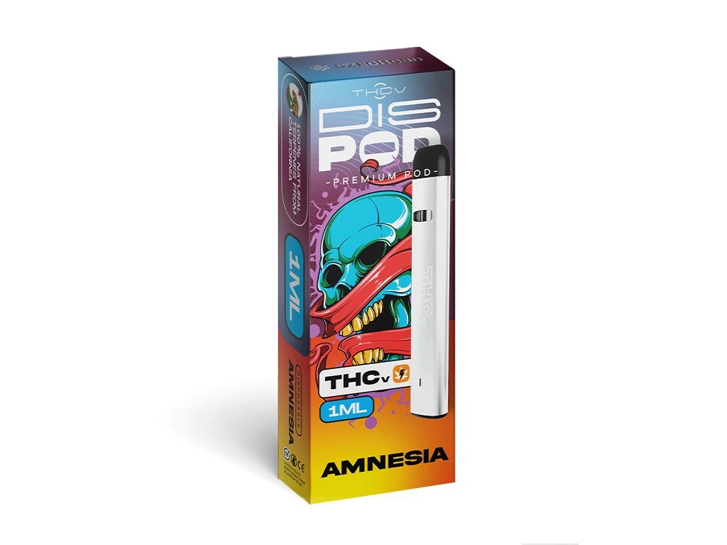 THCV vape Amnesia 1ml disposable pod colorful packaging THCv premium vape